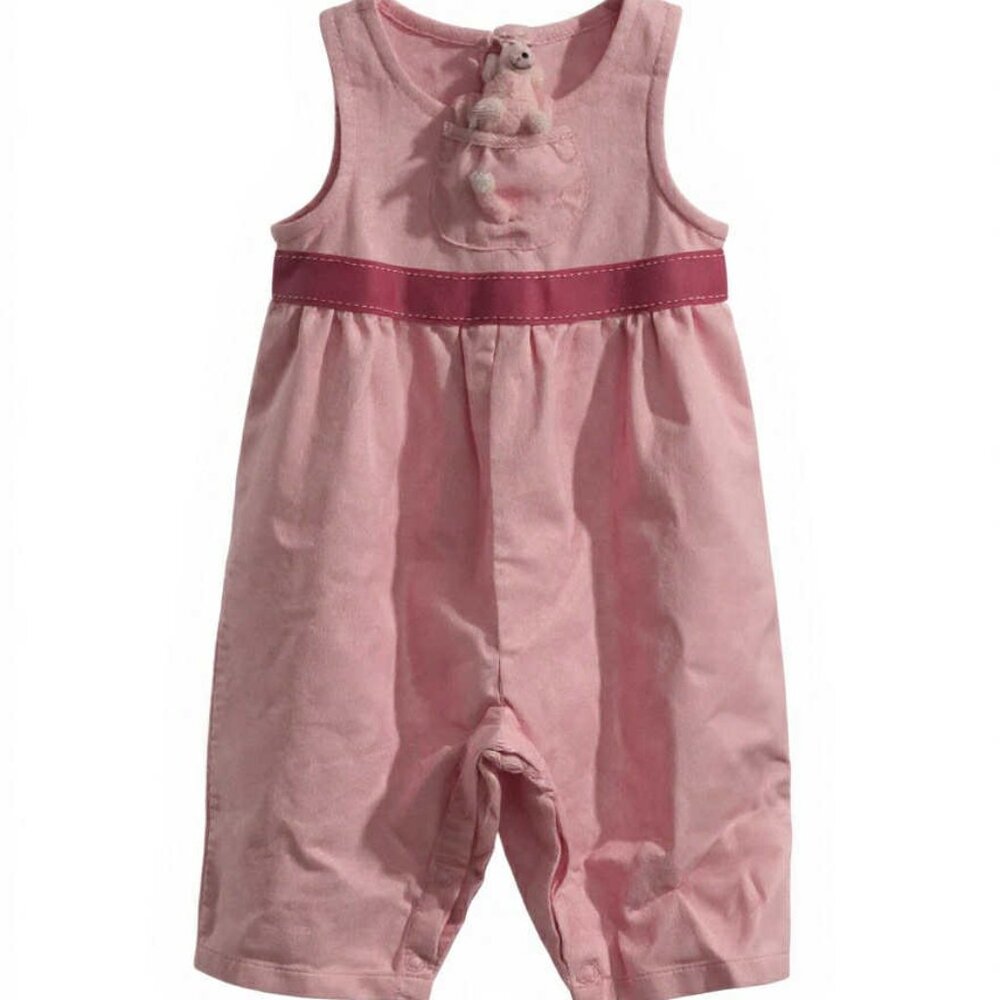 Gymboree NWT Tres Chic Pink Poodle Puppet Corduroy Overalls 3- 6 mos